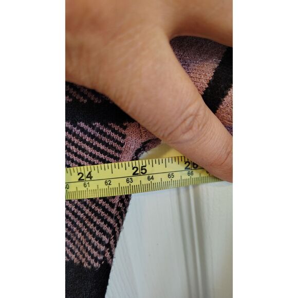 Tahari Women's Pink and Black Plaid Mock neck sweater - Picture 5 of 6